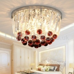 Designer Touch Decorative Contemporary Round Flush Mount Crystal Ceiling Lights