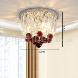 Designer Touch Decorative Contemporary Round Flush Mount Crystal Ceiling Lights