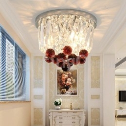 Designer Touch Decorative Contemporary Round Flush Mount Crystal Ceiling Lights