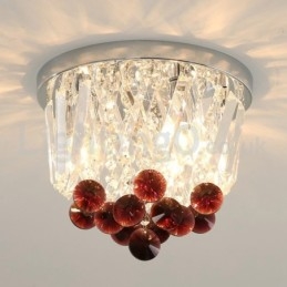 Designer Touch Decorative Contemporary Round Flush Mount Crystal Ceiling Lights