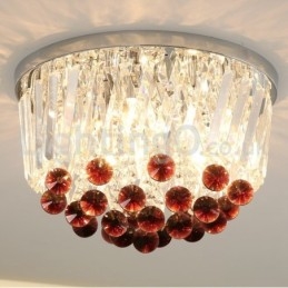 Designer Touch Decorative Contemporary Round Flush Mount Crystal Ceiling Lights