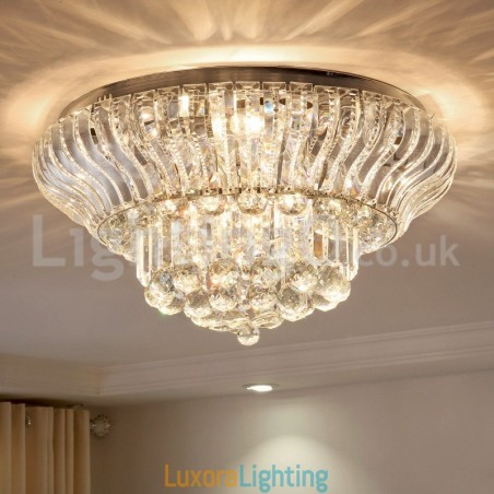 Designer Touch Decorative Contemporary Modern 38CM 57CM Round Flush Mount Crystal Ceiling Lights