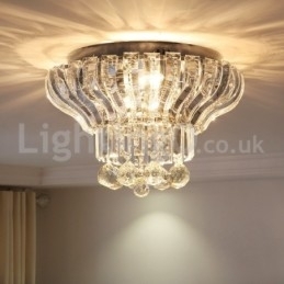 Designer Touch Decorative Contemporary Modern 38CM 57CM Round Flush Mount Crystal Ceiling Lights