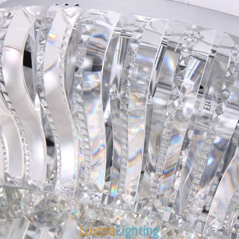 Designer Touch Decorative Contemporary Modern 38CM 57CM Round Flush Mount Crystal Ceiling Lights