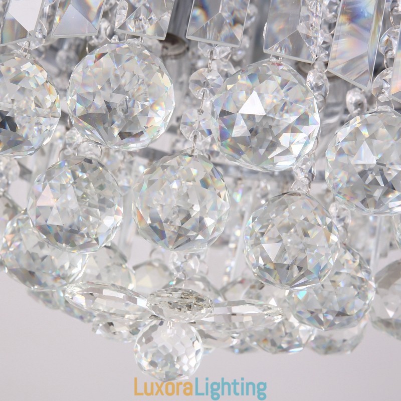 Designer Touch Decorative Contemporary Modern 38CM 57CM Round Flush Mount Crystal Ceiling Lights
