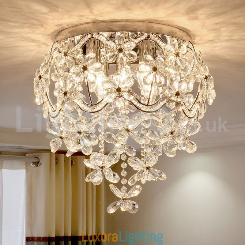 Designer Touch Decorative Modern Fashion 48CM Round Flush Mount Crystal Ceiling Lights