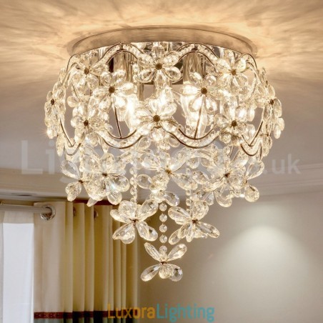 Designer Touch Decorative Modern Fashion 48CM Round Flush Mount Crystal Ceiling Lights