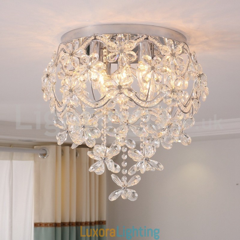 Designer Touch Decorative Modern Fashion 48CM Round Flush Mount Crystal Ceiling Lights
