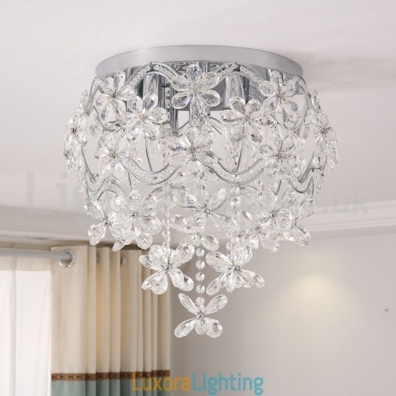 Designer Touch Decorative Modern Fashion 48CM Round Flush Mount Crystal Ceiling Lights