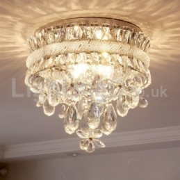 Designer Touch Decorative Cheap Modern 40CM Round Flush Mount Crystal Ceiling Lights