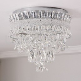Designer Touch Decorative Cheap Modern 40CM Round Flush Mount Crystal Ceiling Lights