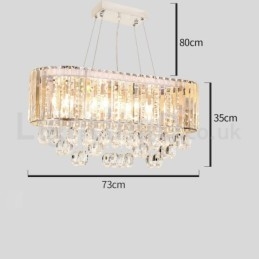 Designer Touch Decorative Affordable Luxury Rectangular Crystal Chandelier