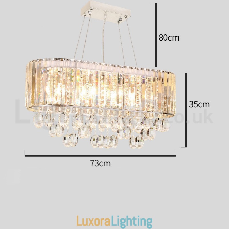 Designer Touch Decorative Affordable Luxury Rectangular Crystal Chandelier