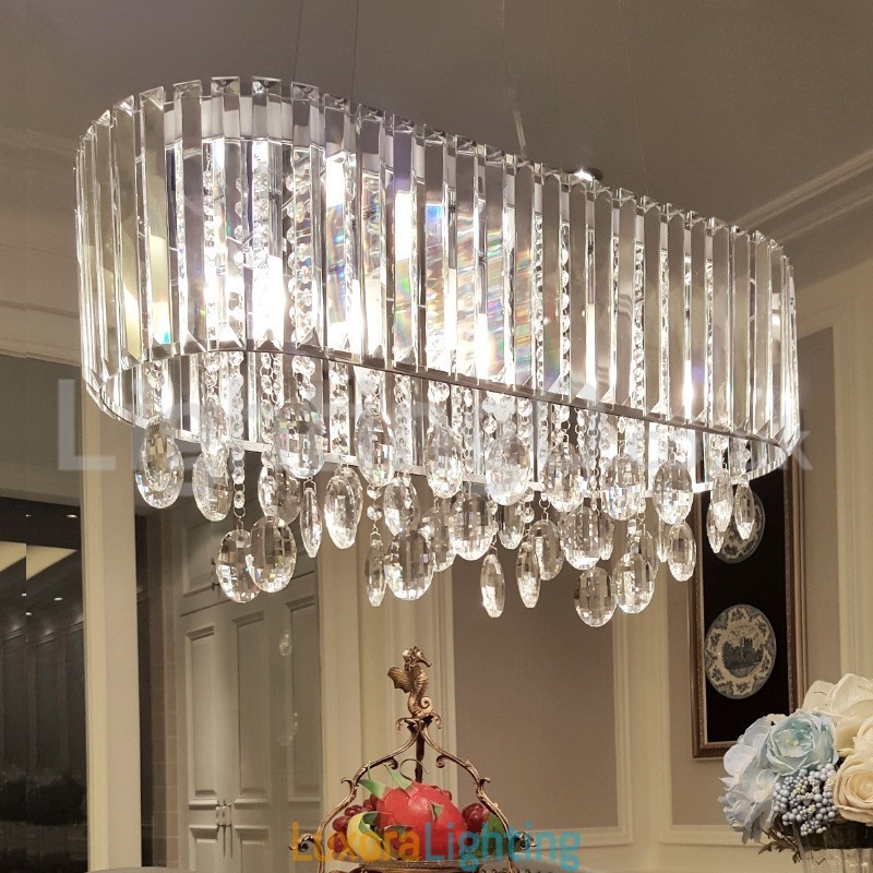 Designer Touch Decorative Affordable Luxury Rectangular Crystal Chandelier