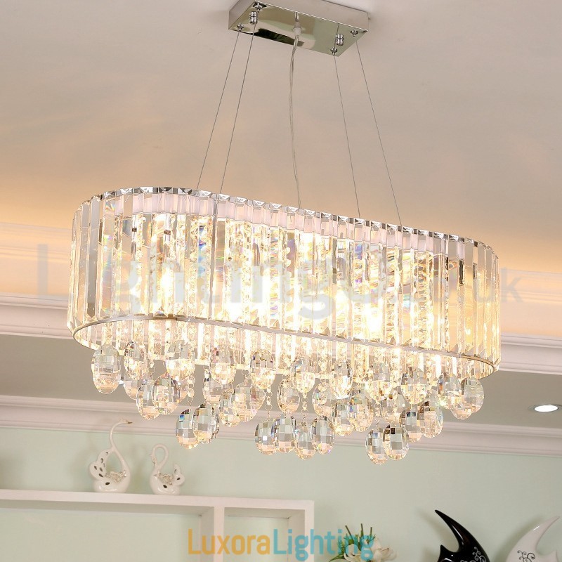 Designer Touch Decorative Affordable Luxury Rectangular Crystal Chandelier