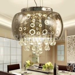 Designer Touch Decorative Modern 40CM Round Glass Lamp Shade Crystal Pendant Light