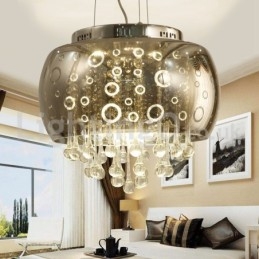 Designer Touch Decorative Modern 40CM Round Glass Lamp Shade Crystal Pendant Light