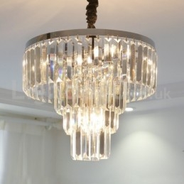 Designer Touch Decorative Elegant Cheap Modern 4 Tier Round Crystal Pendant Light