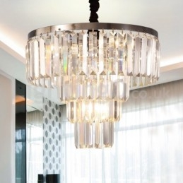 Designer Touch Decorative Elegant Cheap Modern 4 Tier Round Crystal Pendant Light