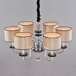 Designer Touch Decorative Modern Contemporary Crystal Chrome Metal Chandelier