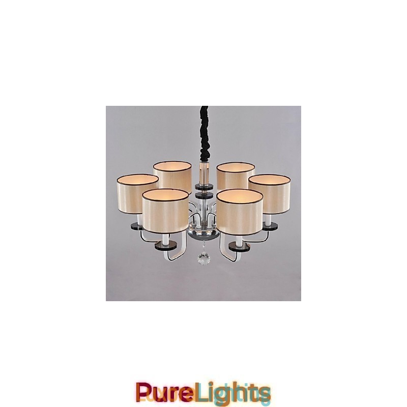 Designer Touch Decorative Modern Contemporary Crystal Chrome Metal Chandelier