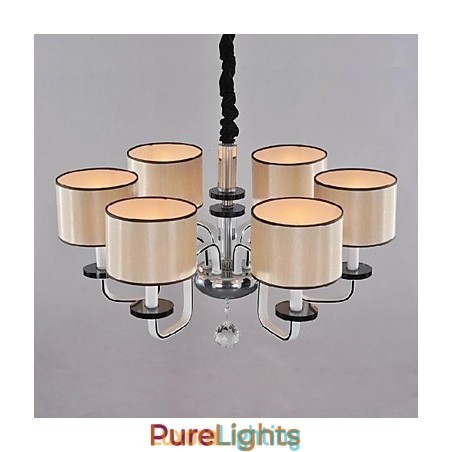 Designer Touch Decorative Modern Contemporary Crystal Chrome Metal Chandelier