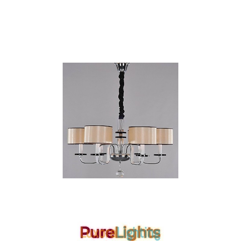 Designer Touch Decorative Modern Contemporary Crystal Chrome Metal Chandelier