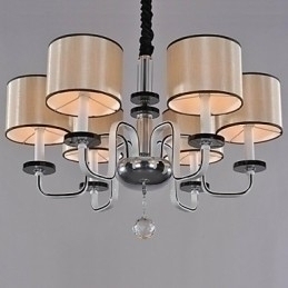 Designer Touch Decorative Modern Contemporary Crystal Chrome Metal Chandelier