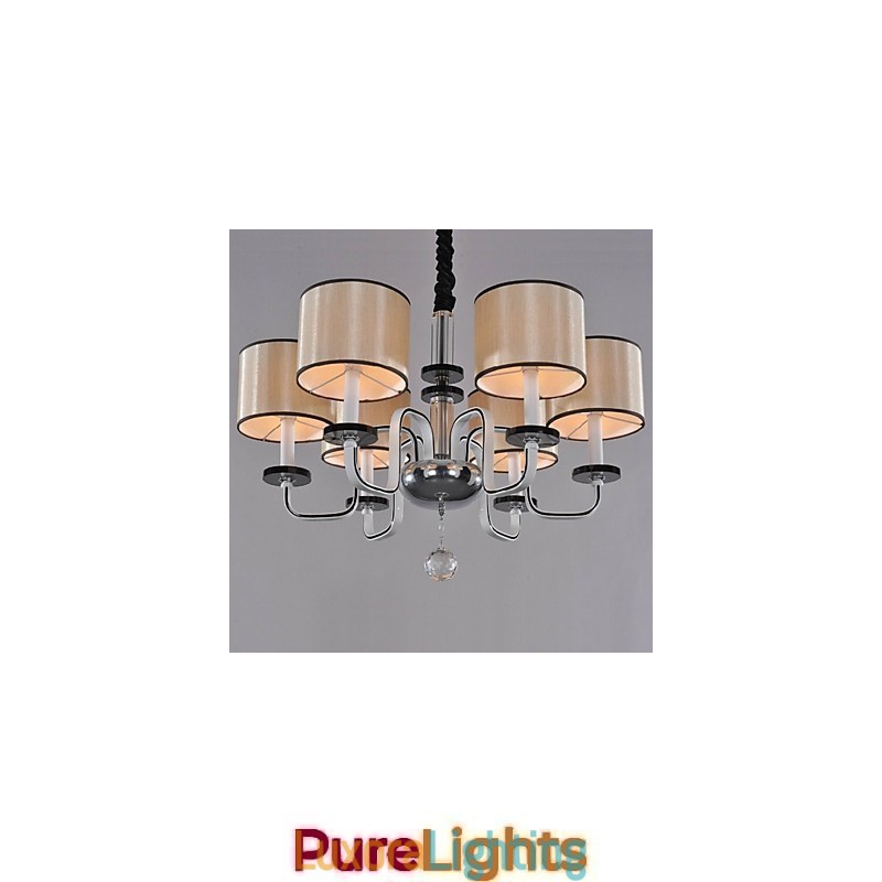 Designer Touch Decorative Modern Contemporary Crystal Chrome Metal Chandelier