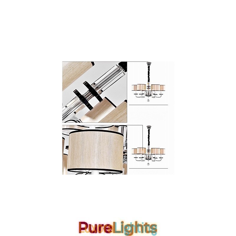 Designer Touch Decorative Modern Contemporary Crystal Chrome Metal Chandelier