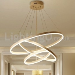 Designer Touch Decorative Modern Three Circle Pendant Light Remote Control