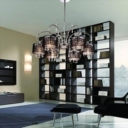 Designer Touch Decorative Modern Contemporary Crystal Chrome Metal Chandelier