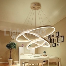 Designer Touch Decorative Modern Three Circle Pendant Light Remote Control
