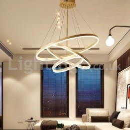 Designer Touch Decorative Modern Three Circle Pendant Light Remote Control