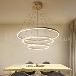 Designer Touch Decorative Modern Three Circle Pendant Light Remote Control