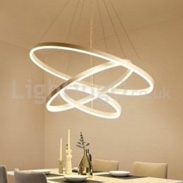 Designer Touch Decorative Modern Three Circle Pendant Light Remote Control