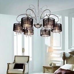 Designer Touch Decorative Modern Contemporary Crystal Chrome Metal Chandelier