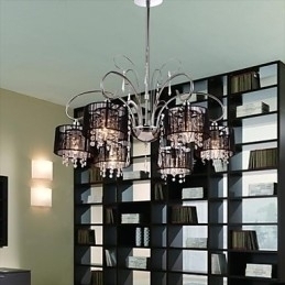 Designer Touch Decorative Modern Contemporary Crystal Chrome Metal Chandelier
