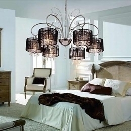 Designer Touch Decorative Modern Contemporary Crystal Chrome Metal Chandelier