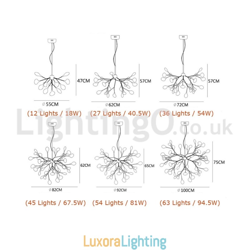 Designer Touch Decorative Post modern Fireflies Chandelier