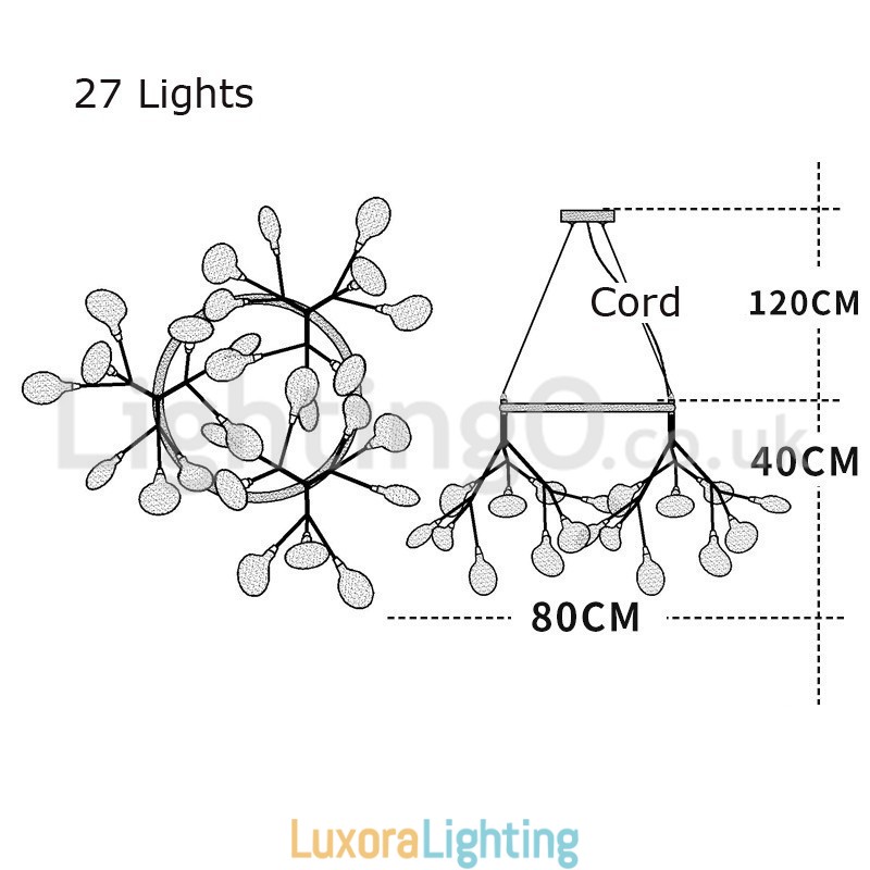 Designer Touch Decorative Luxury Post modern Round Fireflies Chandelier