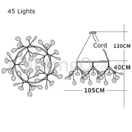 Designer Touch Decorative Luxury Post modern Round Fireflies Chandelier