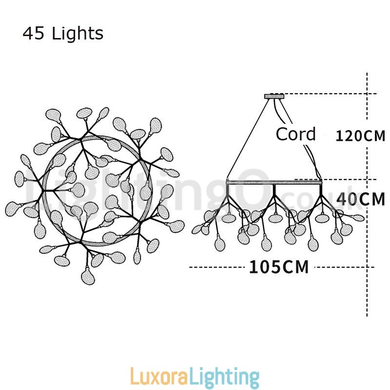 Designer Touch Decorative Luxury Post modern Round Fireflies Chandelier