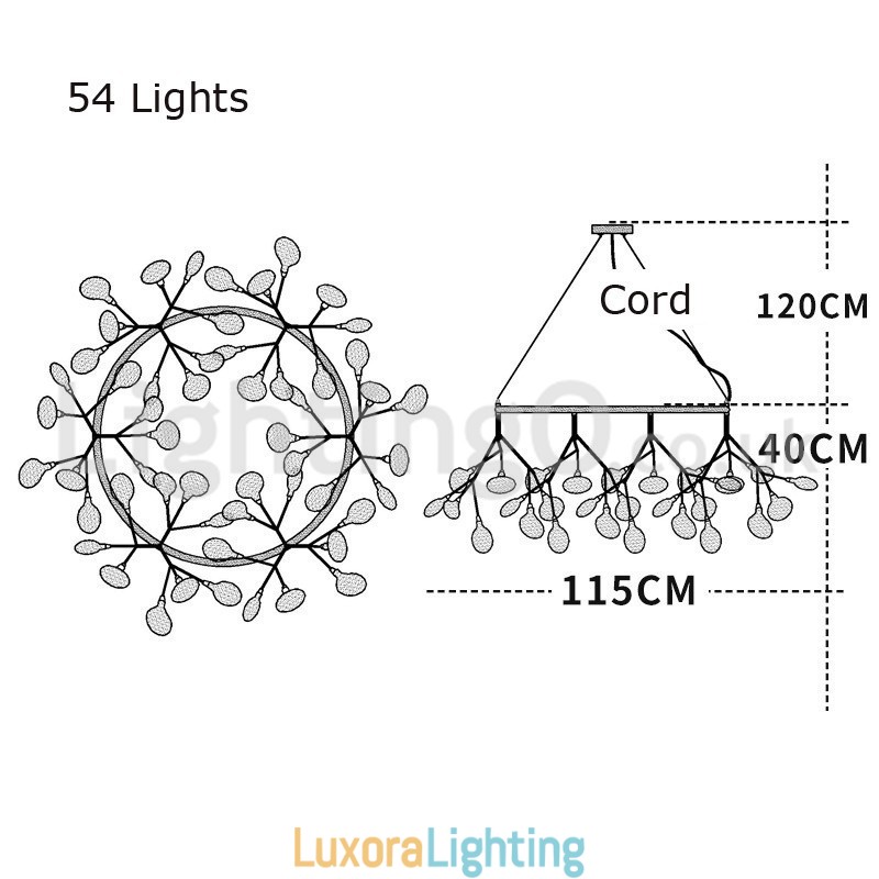 Designer Touch Decorative Luxury Post modern Round Fireflies Chandelier