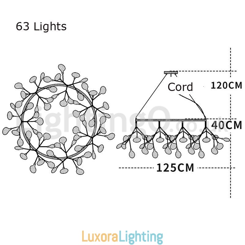 Designer Touch Decorative Luxury Post modern Round Fireflies Chandelier