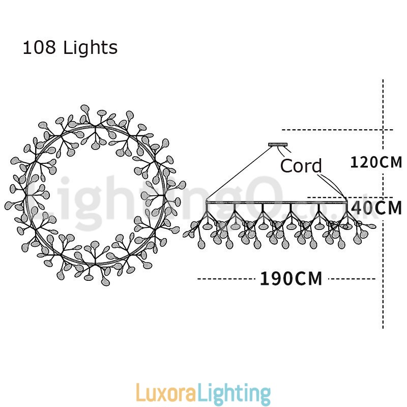 Designer Touch Decorative Luxury Post modern Round Fireflies Chandelier