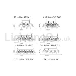 Designer Touch Decorative Luxury Post modern Round Fireflies Chandelier