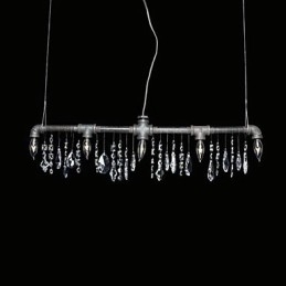 Designer Touch Decorative North American Style Creative 5 Light Chandeliert In Pipe Design