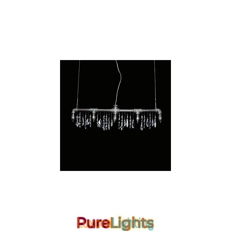 Designer Touch Decorative North American Style Creative 5 Light Chandeliert In Pipe Design