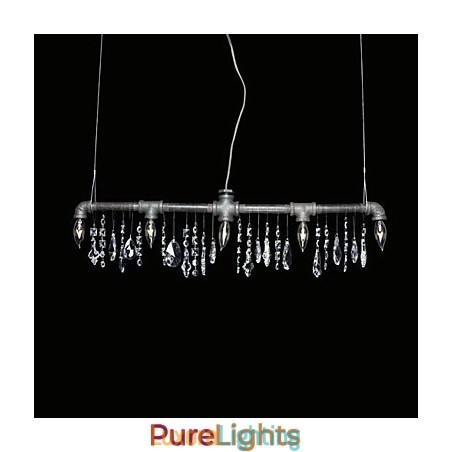 Designer Touch Decorative North American Style Creative 5 Light Chandeliert In Pipe Design